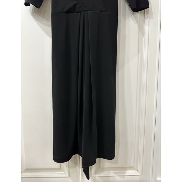 Tahari  Women's Black 3/4" Sleeve  Dress NWT Size M Business Office Attire - Picture 7 of 14